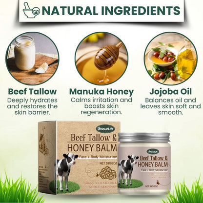 NouriLift™ | Beef Tallow & Manuka Honey Balm for Skin Firming