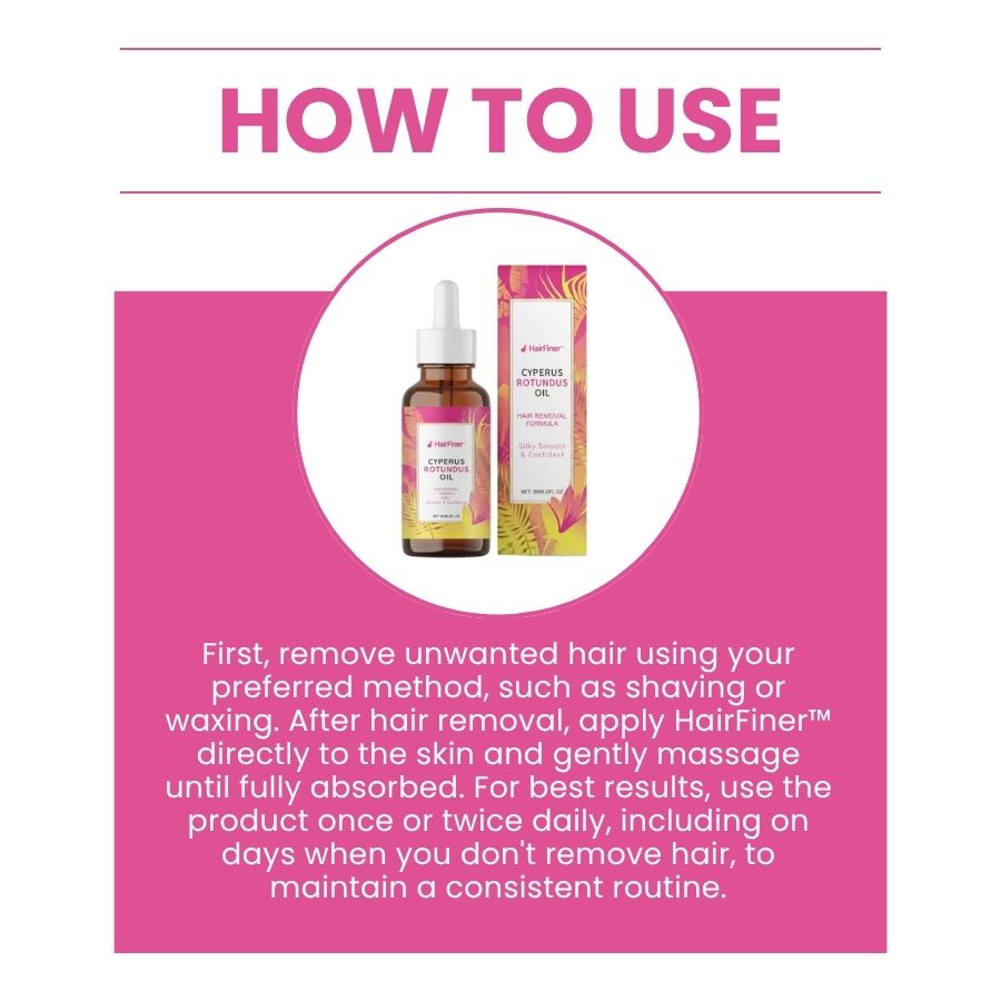 HairFiner™ | Cyperus Rotundus Hair Reduction Oil
