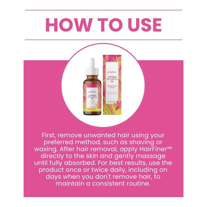 HairFiner™ | Cyperus Rotundus Hair Reduction Oil